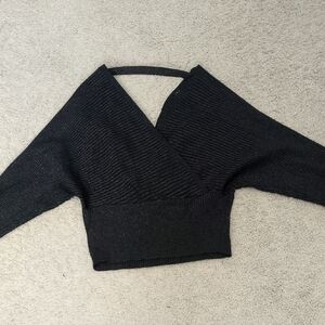 Lulus Black Ribbed Knit Sweater